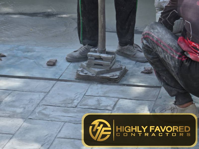 stamped concrete completed work ca