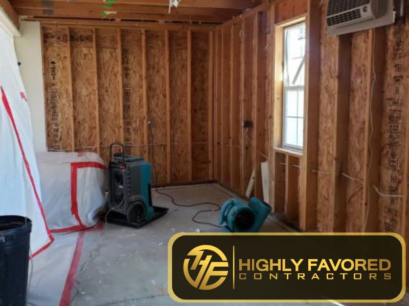 water damage restoration commercial project ca