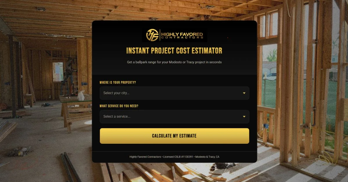 Construction Cost Estimator Modesto